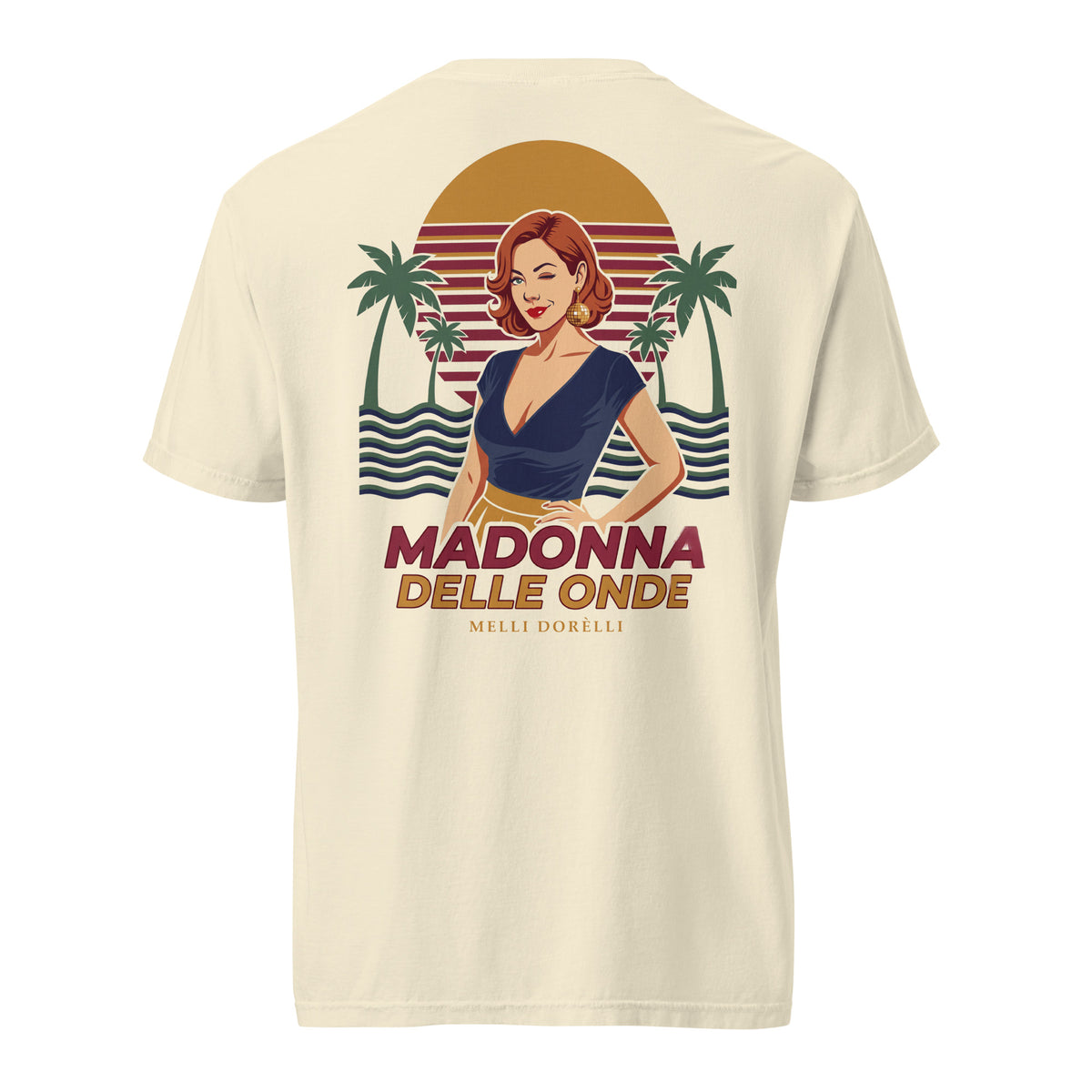 Melli Dorèlli – Madonna delle Onde Tee — Heavyweight — Ivory