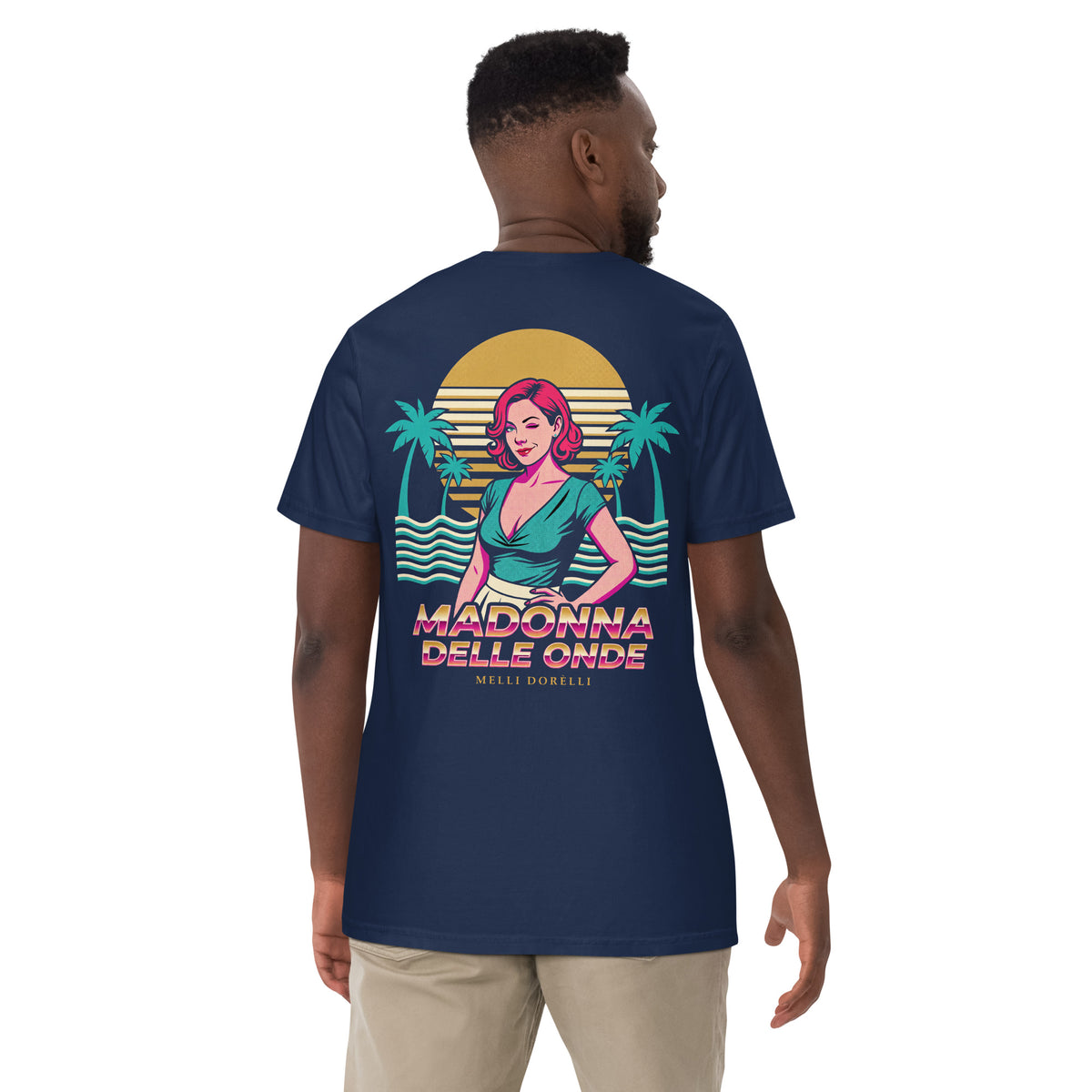 Melli Dorèlli – Madonna delle Onde Tee — Heavyweight — True Navy