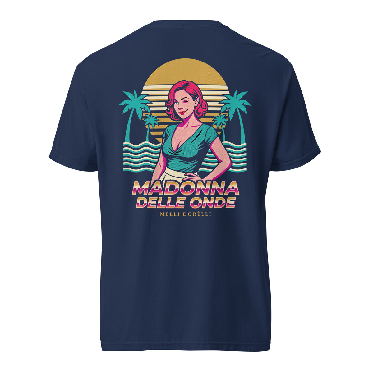 Melli Dorèlli – Madonna delle Onde Tee — Heavyweight — True Navy