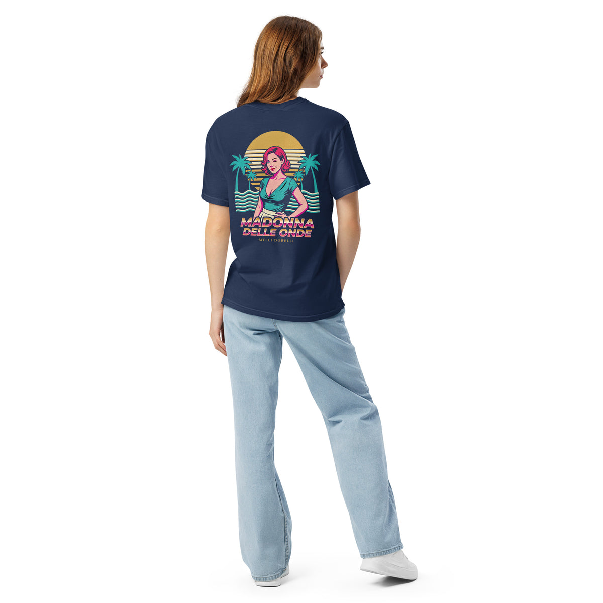 Melli Dorèlli – Madonna delle Onde Tee — Heavyweight — True Navy