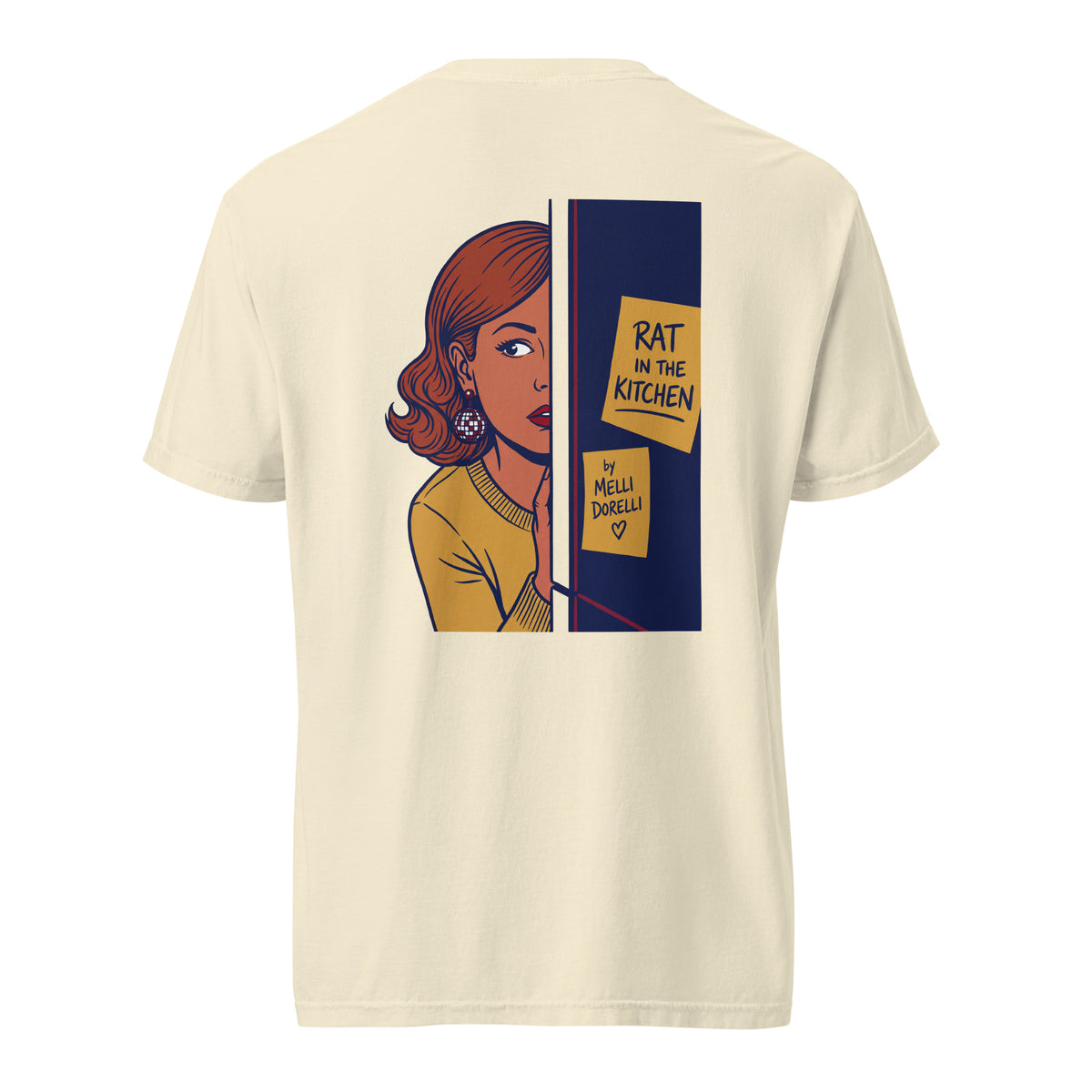 Melli Dorèlli – Rat in the Kitchen Tee — Heavyweight — Ivory