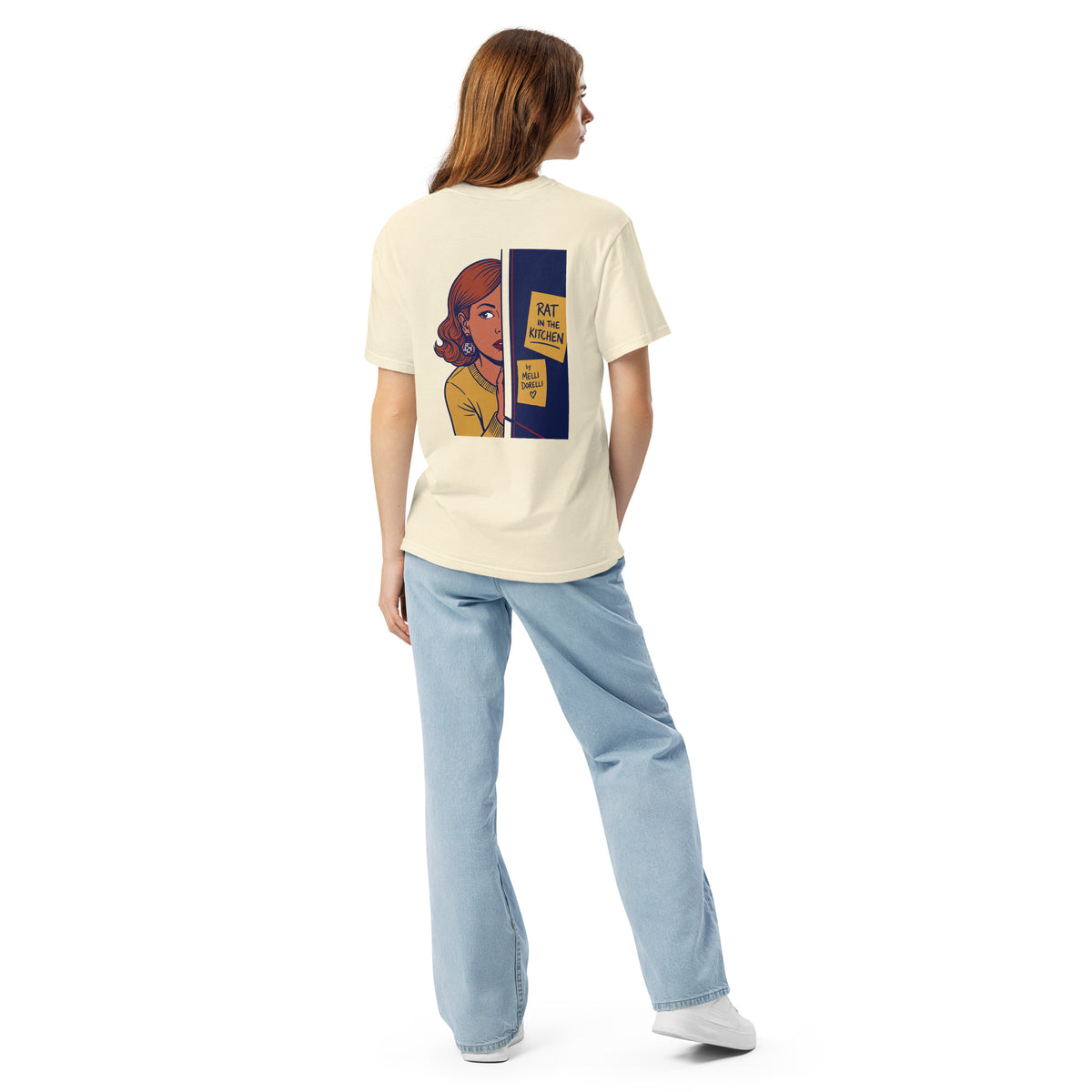 Melli Dorèlli – Rat in the Kitchen Tee — Heavyweight — Ivory