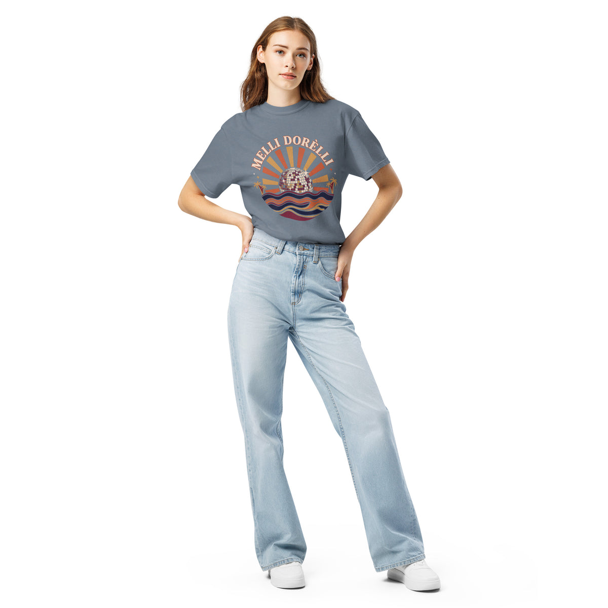 Melli Dorèlli – Riviera Embleem Tee — Blue Jean